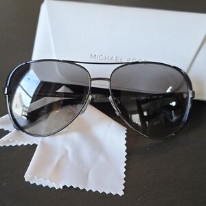 Michael Kors Gray Aviator Sunglasses